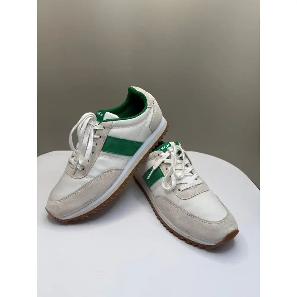J. Crew trainers, cream and green colors, Sz 7